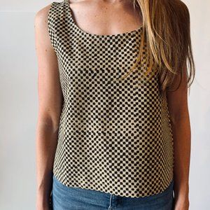 Stylish Black and Tan Women's Tank Top